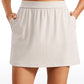 Ribbed High Waist A Line Pocketed Tennis Skirts 14''