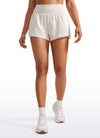 Feathery-Fit Soft High Rise Ruffled Trim Shorts 3''