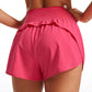 Feathery-Fit Soft High Rise Ruffled Trim Shorts 3''