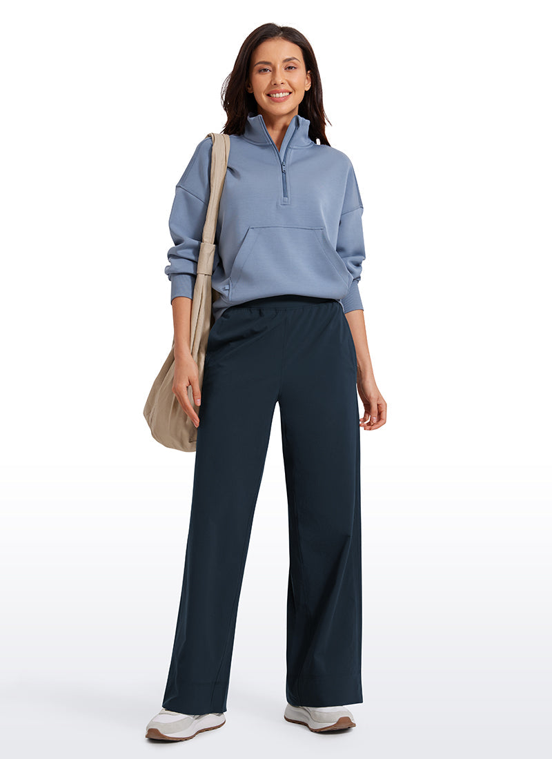 Stretch Wide Leg Casual Pants 30"