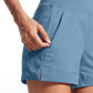 Ripstop Mid-Rise Hiking Shorts with Zip Pockets 4''