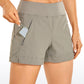 Ripstop Mid-Rise Hiking Shorts with Zip Pockets 4''