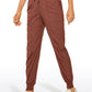 Striped Joggers with Pockets 28'' - Ruched