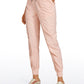 Striped Joggers with Pockets 28'' - Ruched