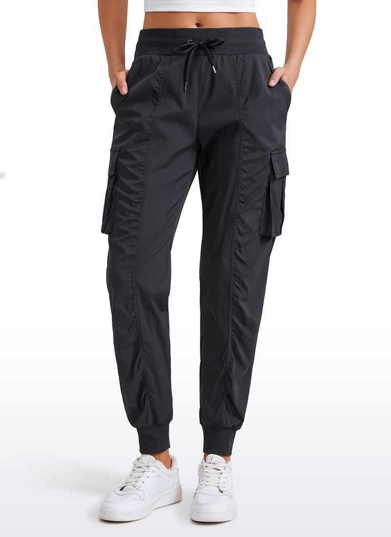 Lightweight Mid Rise Joggers with Pockets 28.5'' - Ruched