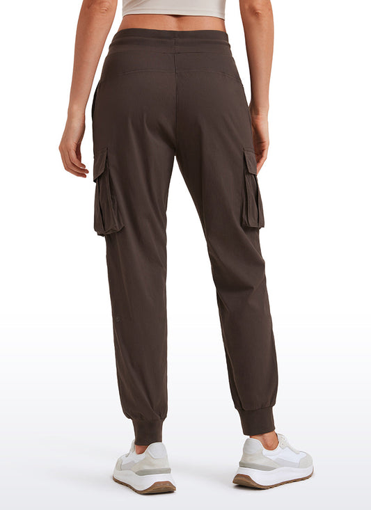 Lightweight Mid Rise Joggers with Pockets 28.5'' - Ruched