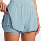 Feathery-Fit Soft High Rise 2 in 1 Dolphin Shorts 3''