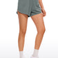 Feathery-Fit Soft Mid Rise Dolphin Lined Shorts 4''