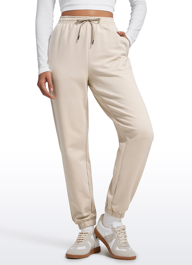 Cotton Fleece Sweatpants Pockets Joggers 28"