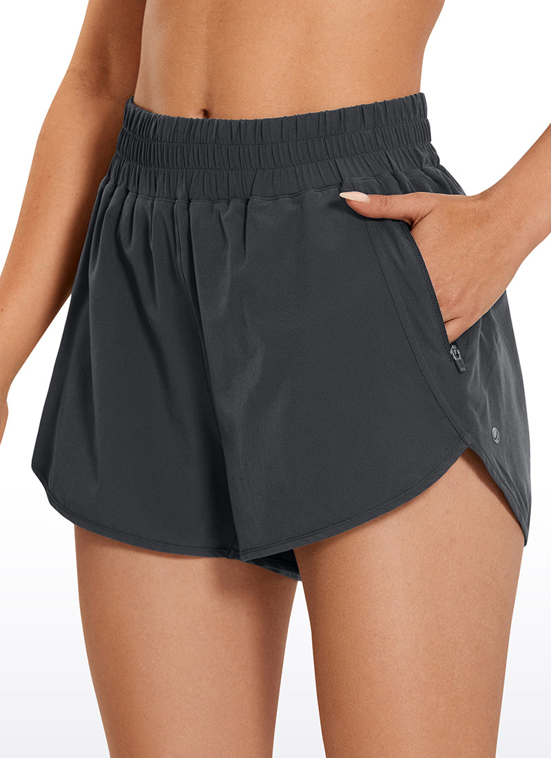 Feathery-Fit Soft High Waisted Mesh Lined Shorts 3''