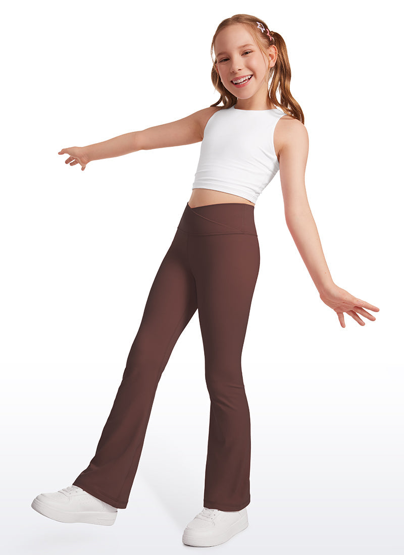 Butterluxe Girls Crossover Flare Leggings