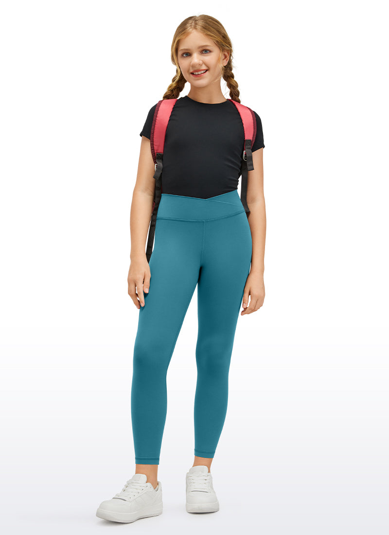 Butterluxe Girls Active Leggings - V Cross Waist