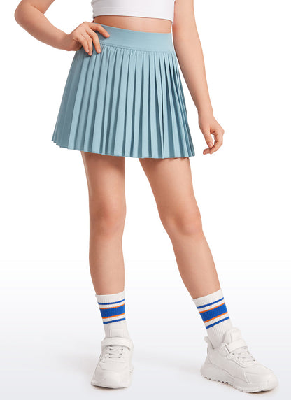 Feathery-Fit Soft Girls Pleated Skirts