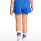 Feathery-Fit Soft Girls Mesh Liner Shorts with Zip Pockets