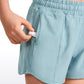 Feathery-Fit Soft Girls Mesh Liner Shorts with Zip Pockets