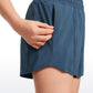 Feathery-Fit Soft Girls Mesh Liner Shorts with Zip Pockets