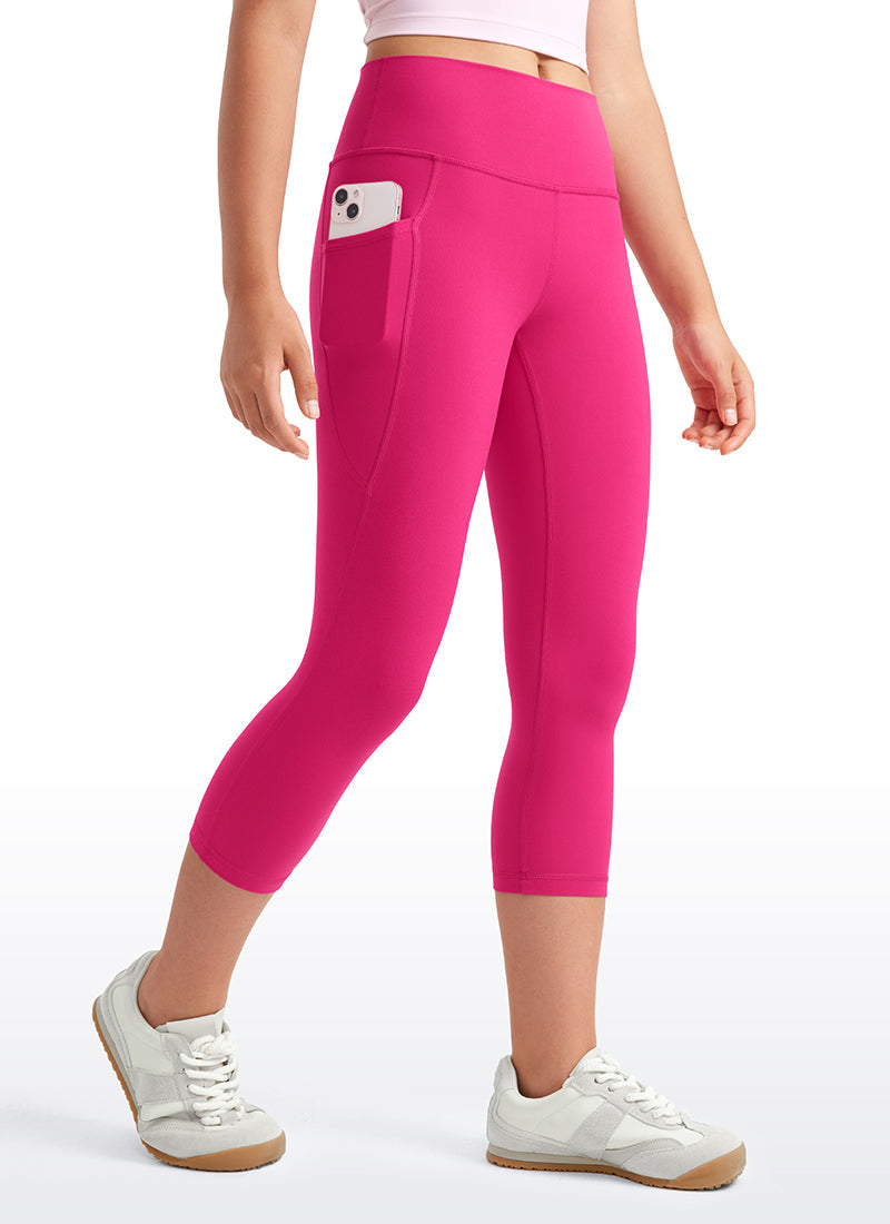 Butterluxe Girls Athletic Pockets Capri Leggings