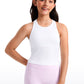 Girls Seamless Ribbed Scoop Neck Tank Racerback