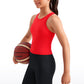 Girls Seamless Ribbed Scoop Neck Tank Racerback