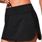 Mid Rise Swim Skirt Side Split with Pocket