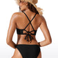 Sunshine Bikini Tops High Neck Crisscross Back