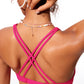 Sunshine V Neck Bikini Twist Front Tops Criss Cross Back