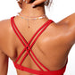 Sunshine V Neck Bikini Twist Front Tops Criss Cross Back