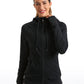 Cotton Terry Full Zip Hoodies Thumb Holes