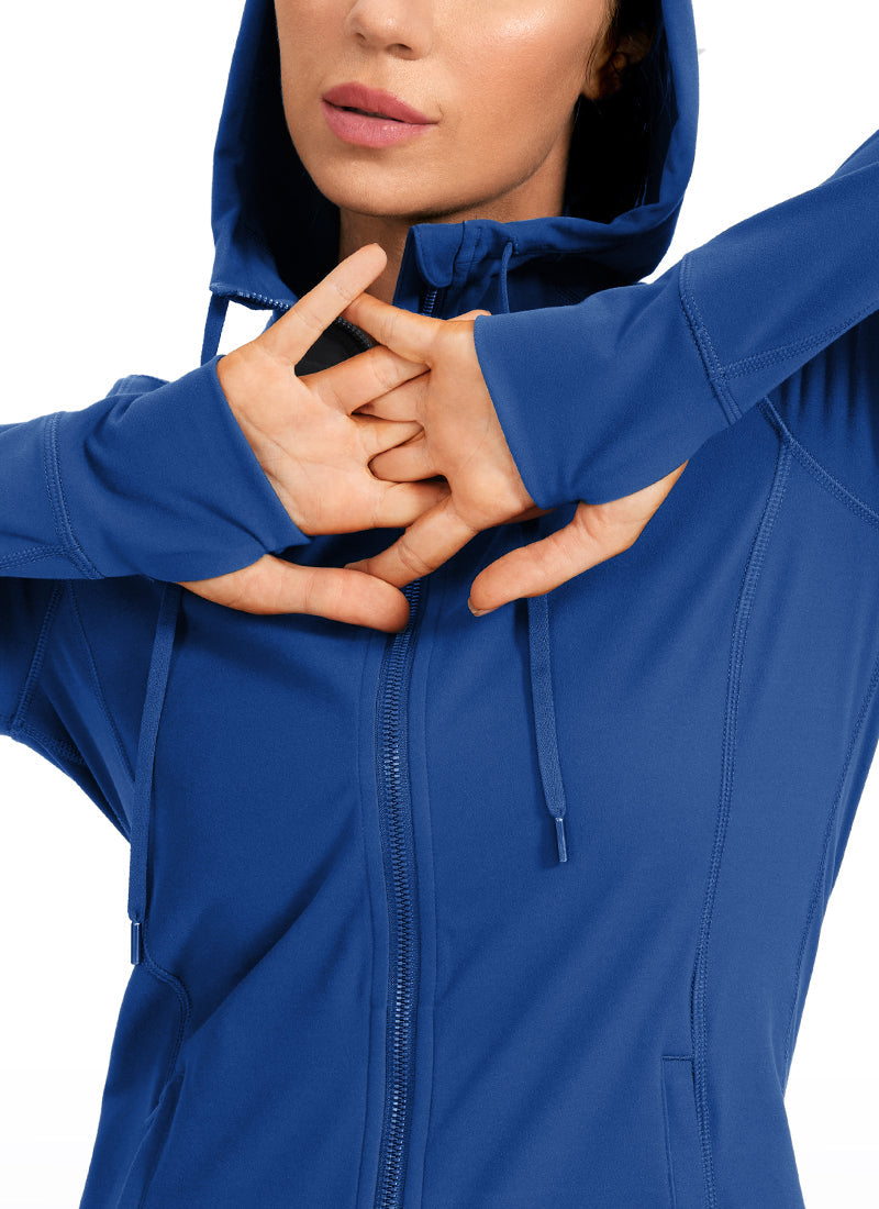 Light Fleece Brushed Full Zip Hoodies