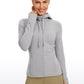 Butterluxe Full Zip Pocketed Hoodies Thumb Holes