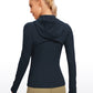 Butterluxe Full Zip Pocketed Hoodies Thumb Holes