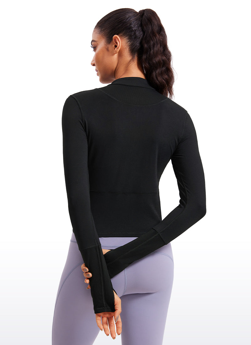 LuxeMove Cropped Thumbhole Top