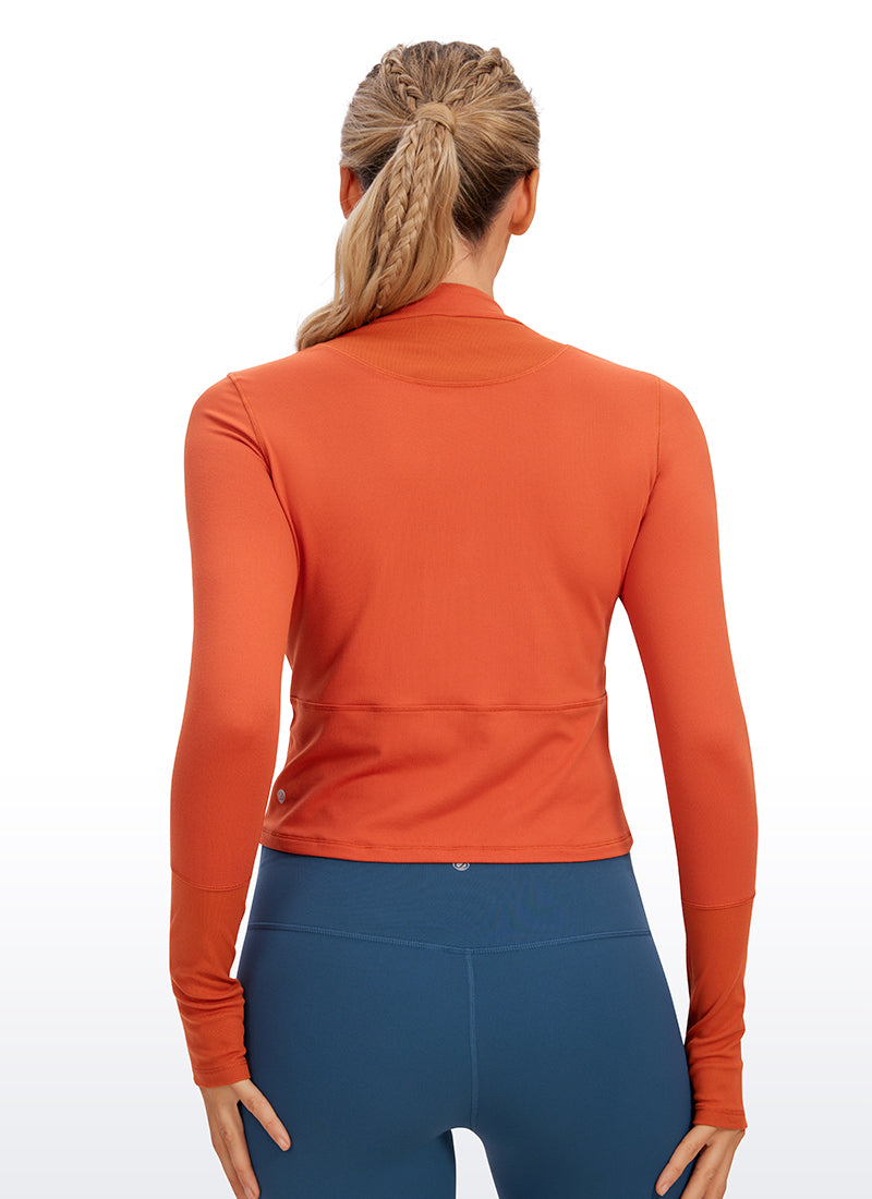 SoftEase Half-Zip Cropped Pullover