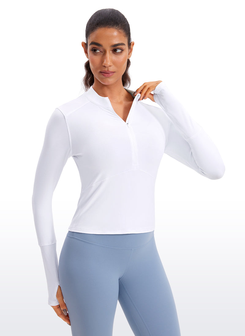 LuxeMove Cropped Thumbhole Top