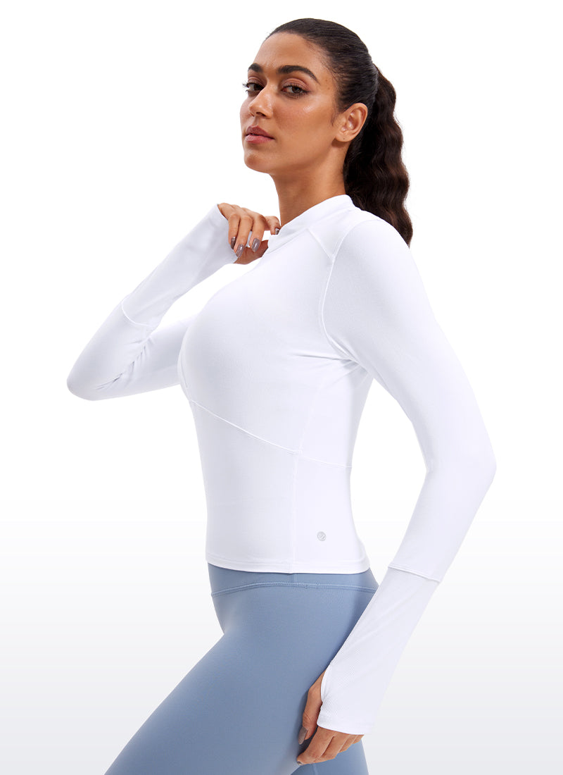 LuxeMove Cropped Thumbhole Top