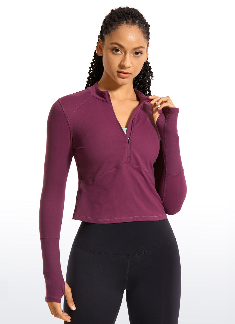 SoftEase Half-Zip Cropped Pullover