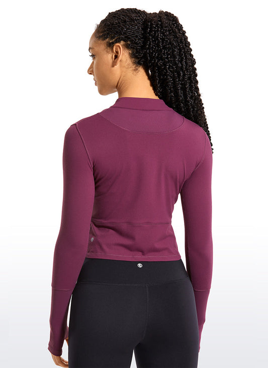 SoftEase Half-Zip Cropped Pullover