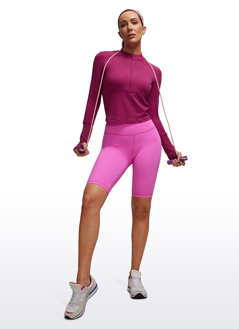 LuxeMove Cropped Thumbhole Top