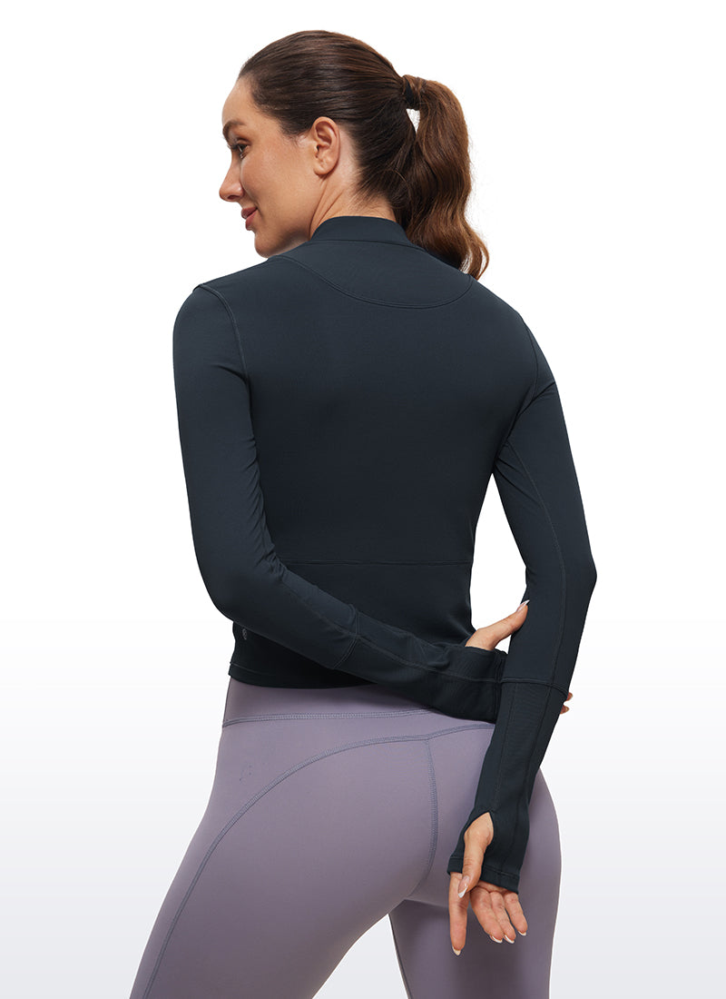 LuxeMove Cropped Thumbhole Top