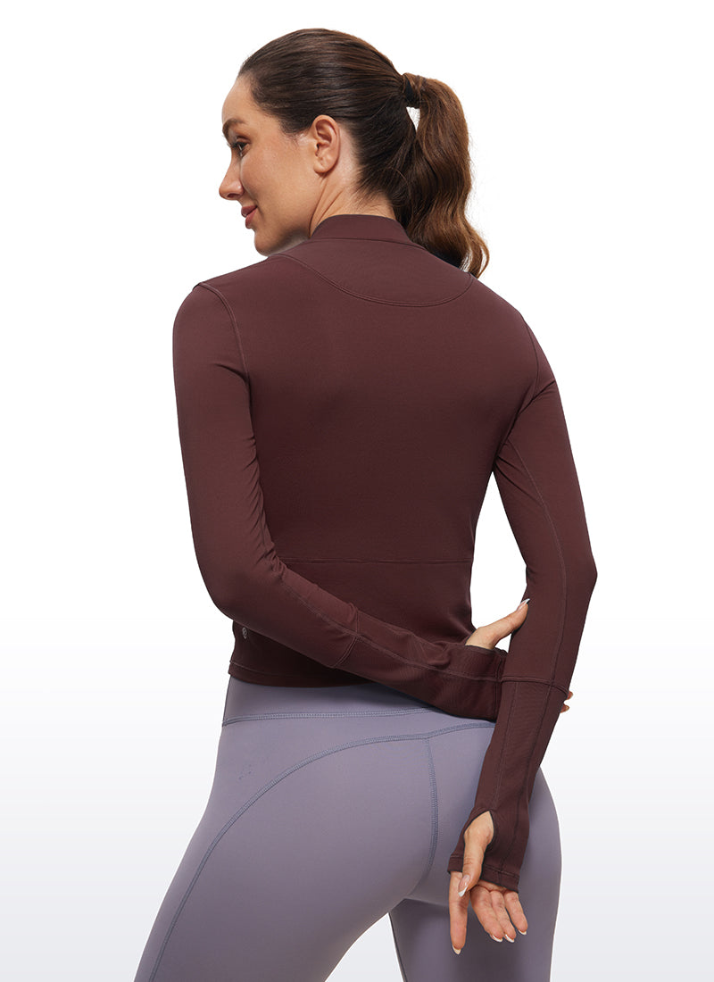 LuxeMove Cropped Thumbhole Top