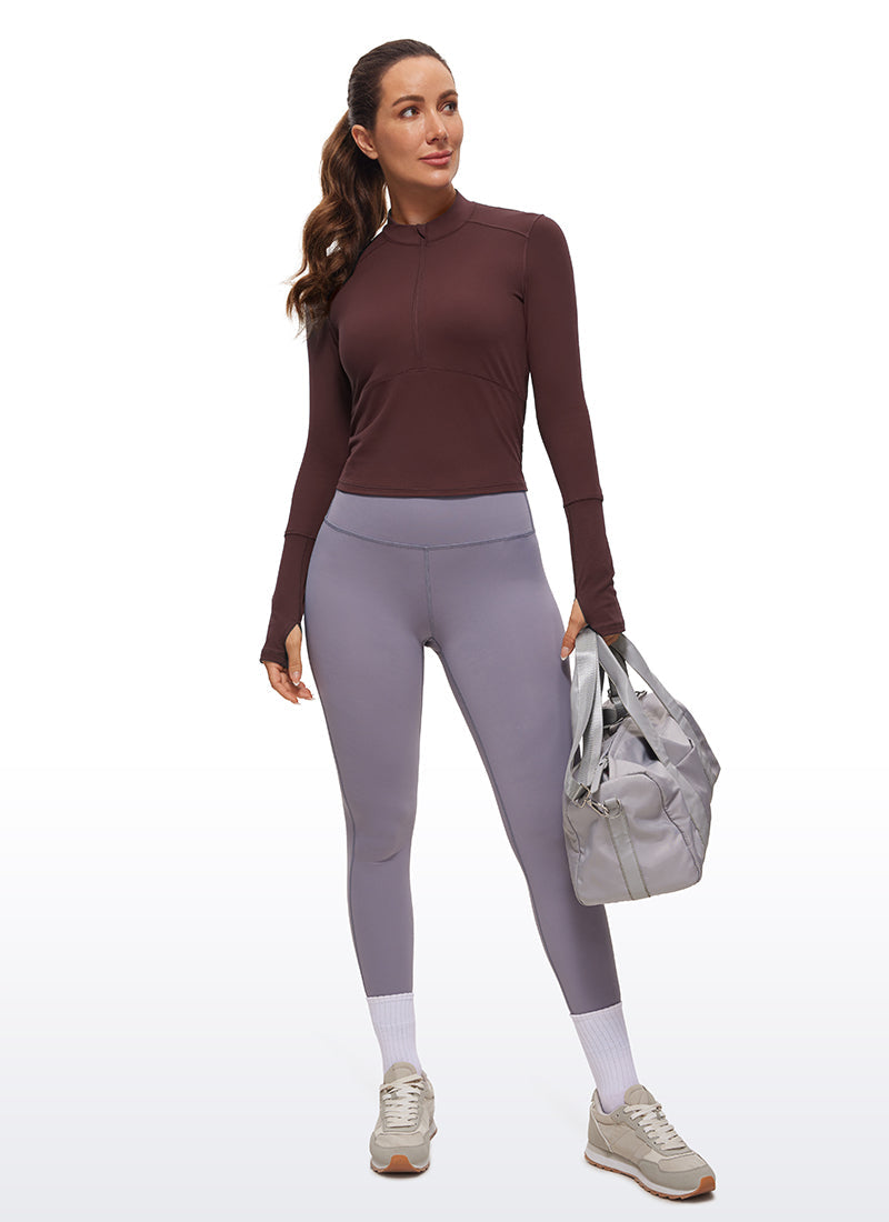 LuxeMove Cropped Thumbhole Top