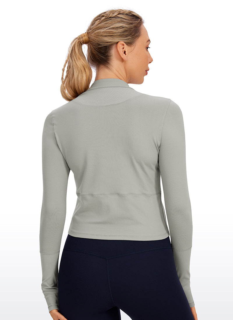 LuxeMove Cropped Thumbhole Top