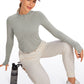 LuxeMove Cropped Thumbhole Top