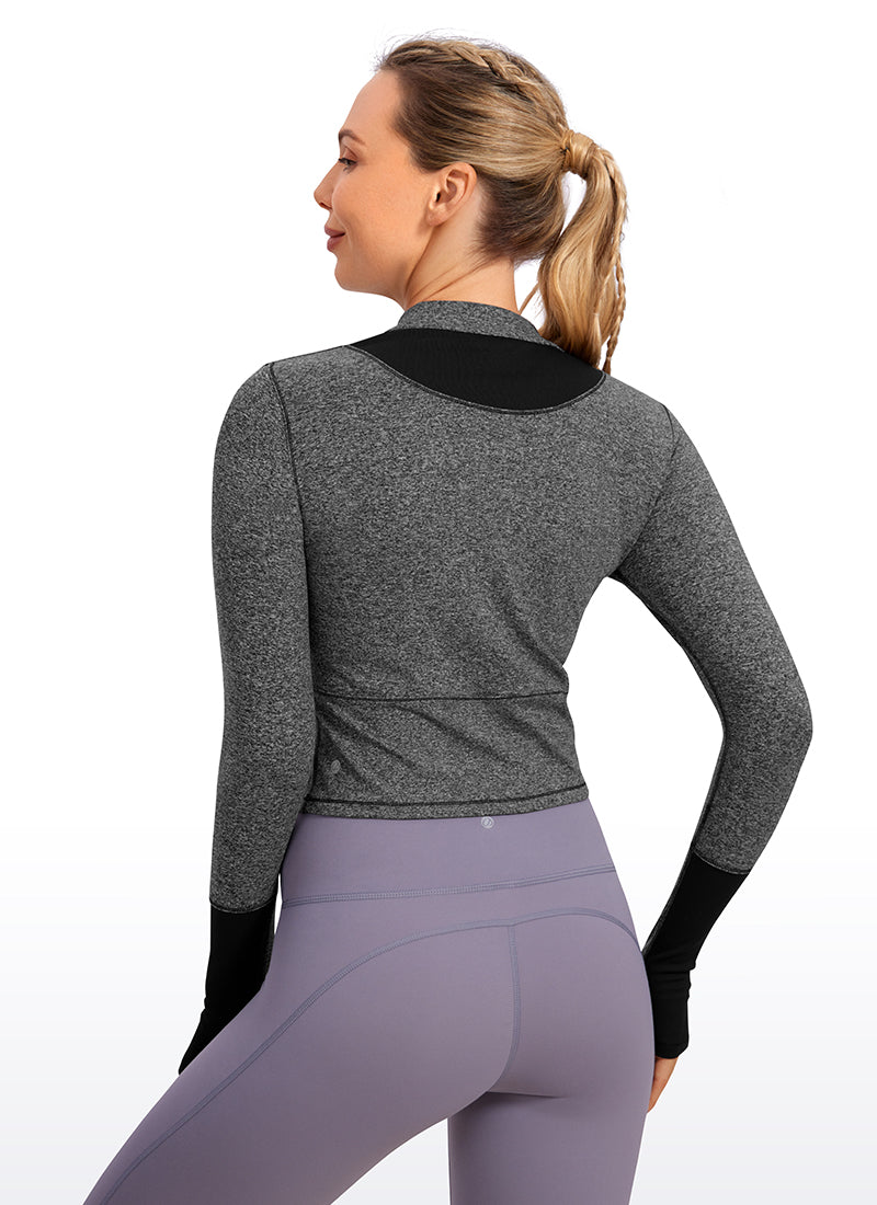 SoftEase Half-Zip Cropped Pullover