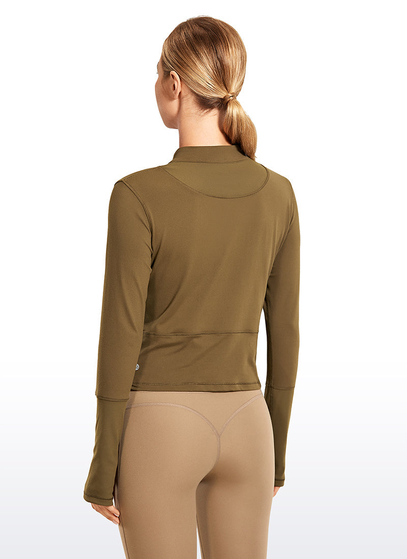 SoftEase Half-Zip Cropped Pullover