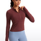 LuxeMove Cropped Thumbhole Top