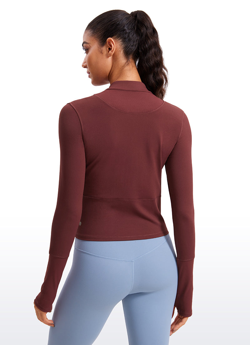 LuxeMove Cropped Thumbhole Top