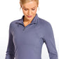 Brushed Quarter-Zip Long Sleeve with Thumb Holes