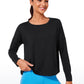 UPF 50+ Lightweight Heather Cropped Long Sleeves