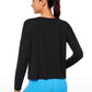 UPF 50+ Lightweight Heather Cropped Long Sleeves